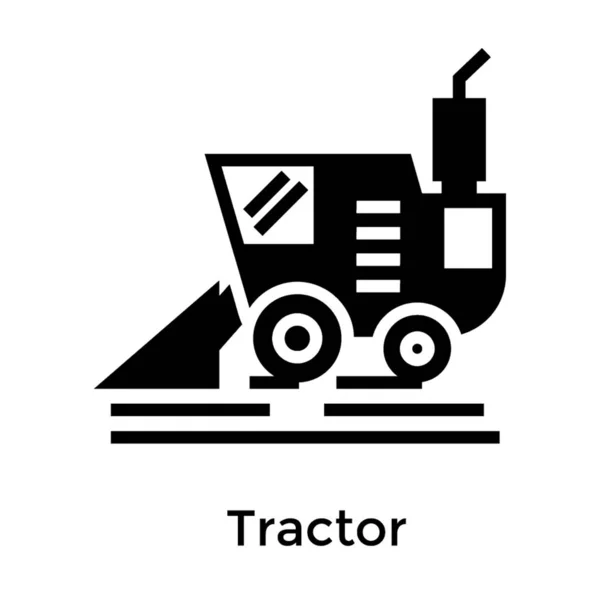 白い背景に隔離されたトラクターのアイコン — ストックベクタ