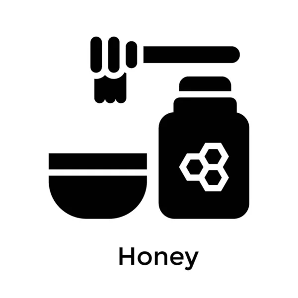 Honig Dip Symbol Gefüllt Vektor — Stockvektor