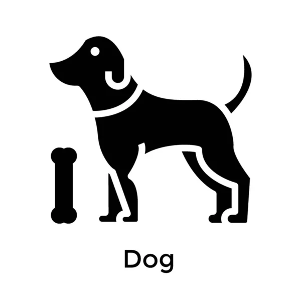 Icono Perro Diseño Lleno — Vector de stock