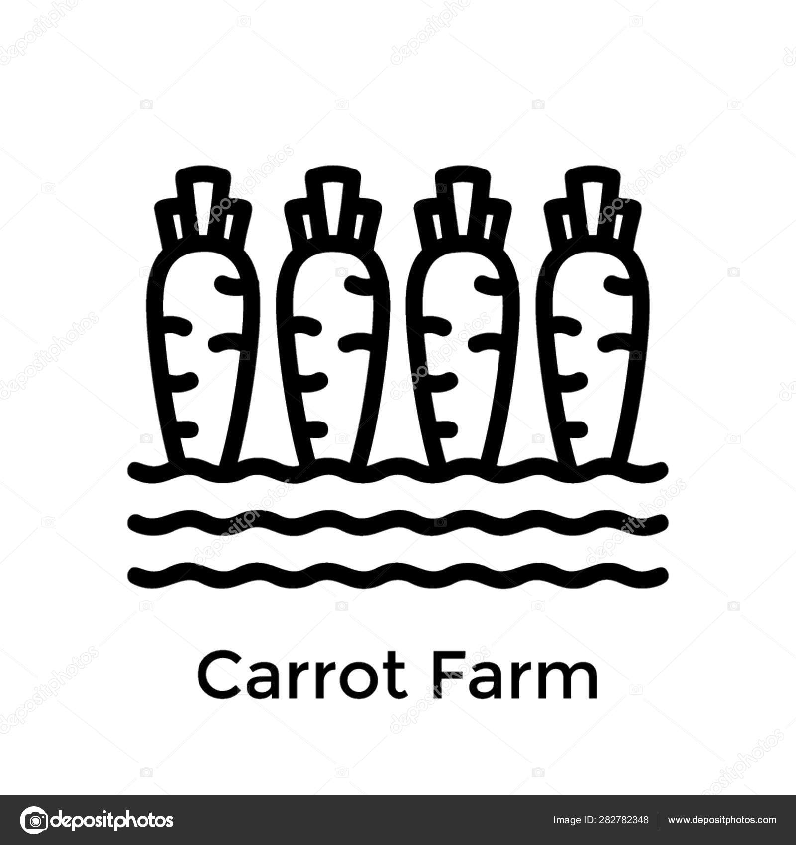 Carrot Farm Line Design Vector Stock Vector Image by ©vectorspoint