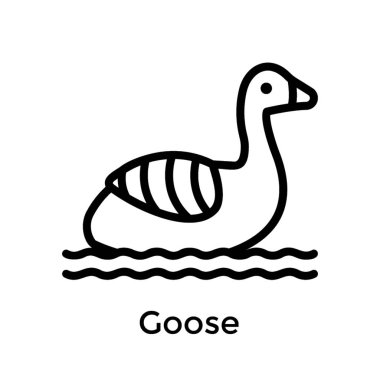 Çizgi tasarımında kaz simgesi 