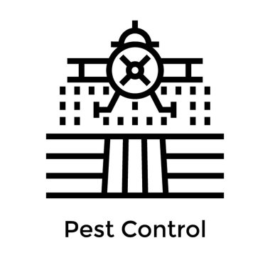 Haşere kontrol simgesi çizgi tasarımı
