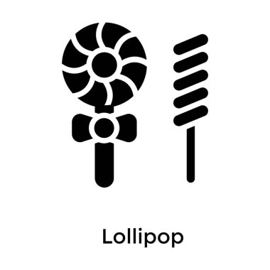 Glyph simgesinde tatlı lolipoplar 