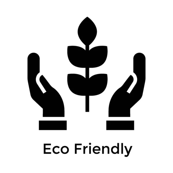 Экологичная Икона Солидном Дизайне — стоковый вектор