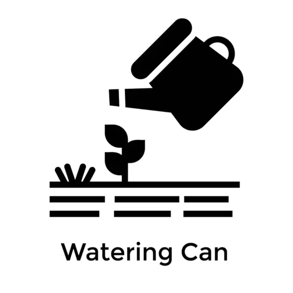 浇水可以图标固体设计 — 图库矢量图片