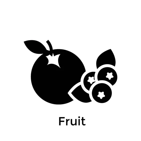 Frutas Icono Diseño Sólido Vector — Archivo Imágenes Vectoriales