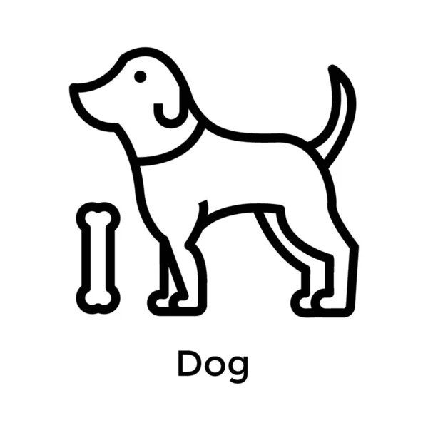 Icon Dog Line Design — Stock Vector