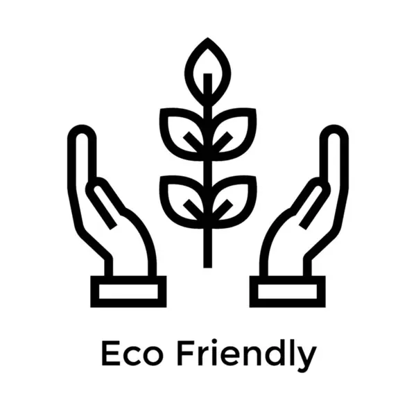 Экологичная Икона Линейном Дизайне — стоковый вектор