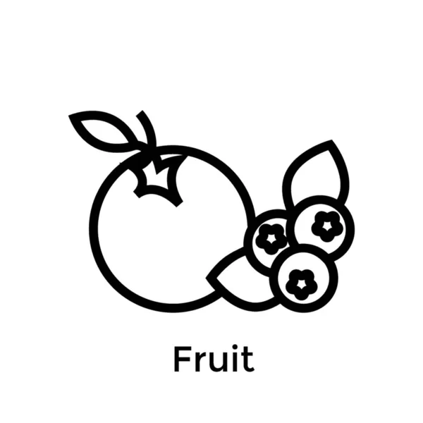 Frutas Icono Diseño Línea Vector — Archivo Imágenes Vectoriales