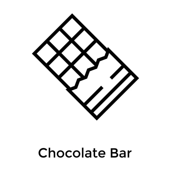 Projeto Ícone Linha Barra Chocolate — Vetor de Stock