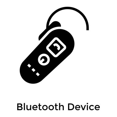Katı tasarımda Bluetooth cihaz vektörü 