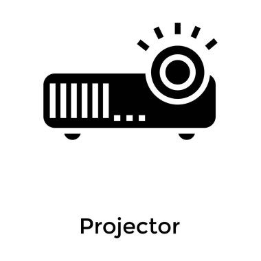 Katı tasarımda elektronik projektör vektörü 