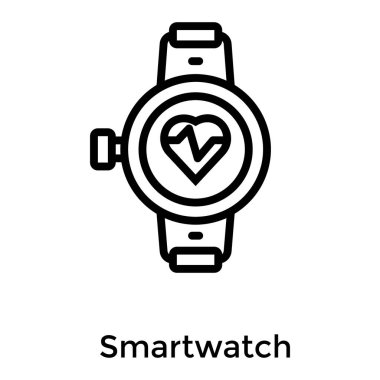 Çizgi tasarımında akıllı saat vektörü.