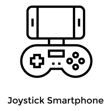 Joystick akıllı telefon vektörü çizgi tasarımında 