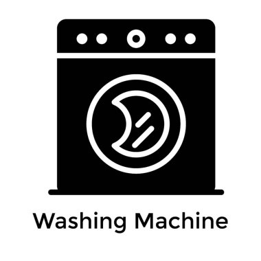 Çamaşır makinesi vektörü simgesi 