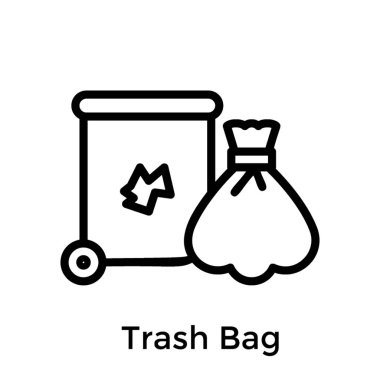 Çöp konteyner çanta simge tasarımı