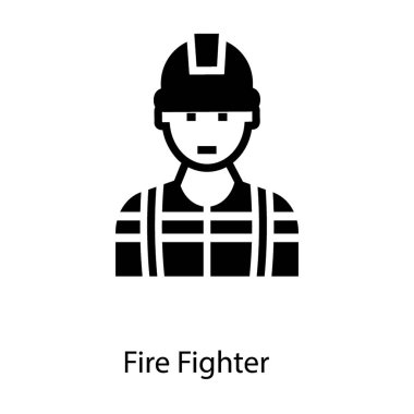 Glyph tasarımında itfaiyeci simgesi 