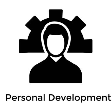 Personal development icon solid design clipart