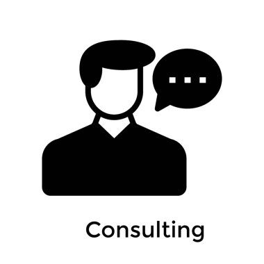 Sağlam iş adamı konuşan simge vektör 