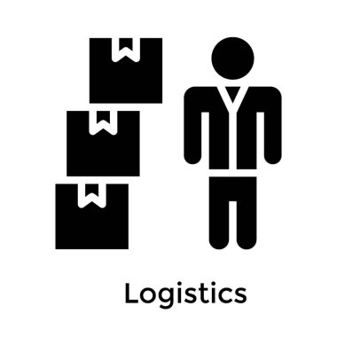 Dolgulu tasarımda lojistik simgesi 