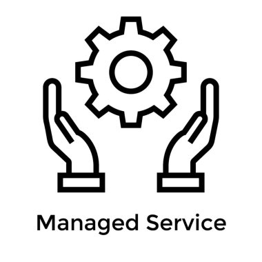  Yönetim hizmetleri hattı tasarım vektörü 