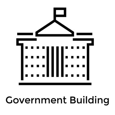 Satır tasarımında mahkeme mimarisi vektörü 