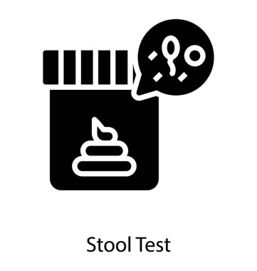 Glyph vektöründe dışkı test simgesi 