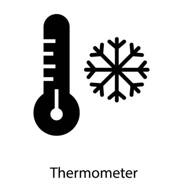 Sıcaklık ölçüm göstergesi glyph simgesi 