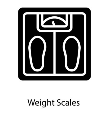 Ağırlık ölçeği makine simgesi glyph simgesi 