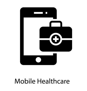 Glyph vektörsağlık uygulaması 