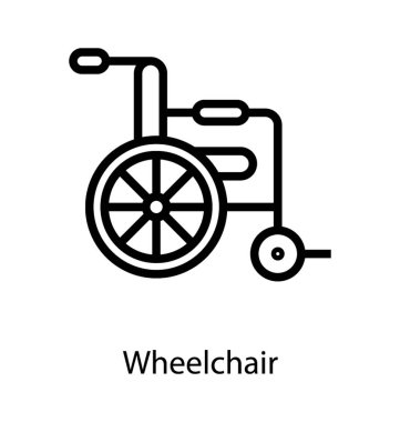 Beyaz arka planda izole tekerlekli sandalye simgesi 