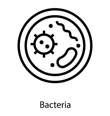 Satır simgesindeki bakteri virüsü simgesi  