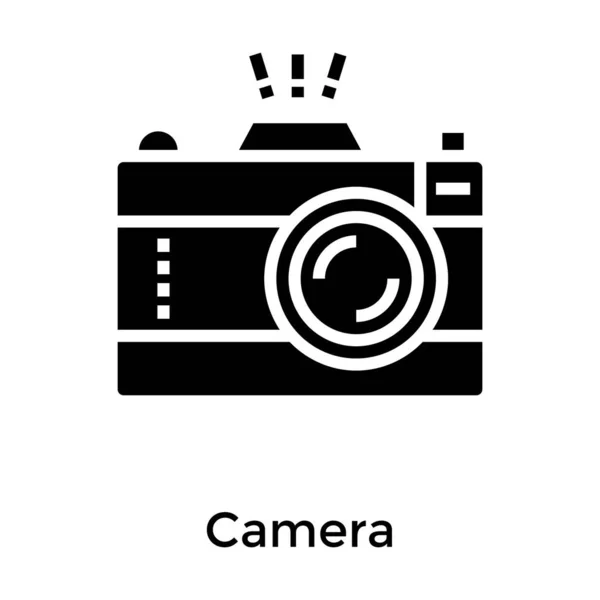 Photographic Camera Vector Filled Design — Stock Vector