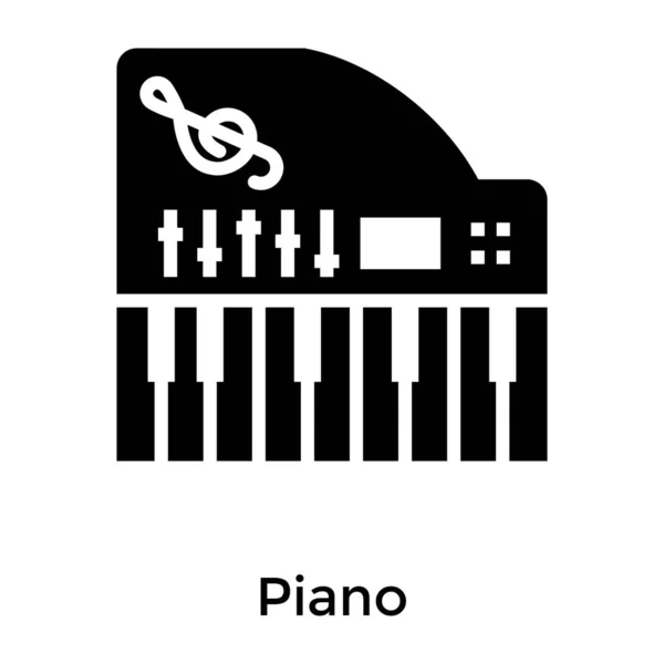Elektronik Müzik Piyano Simge Tasarımı — Stok Vektör