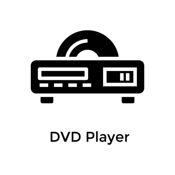 Dvd Speler Vector Solide Ontwerp — Stockvector