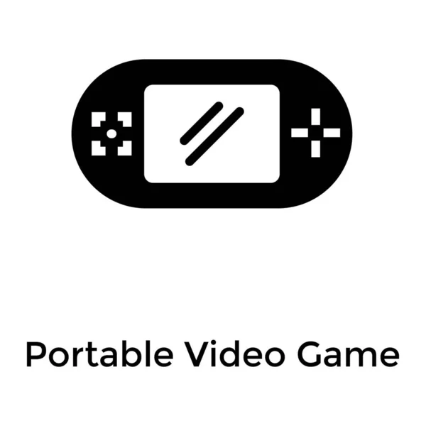 Portable Video Game Icon Design — Stock Vector