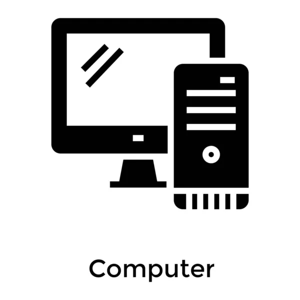 Personal Computer Device Icon Design — Stock Vector