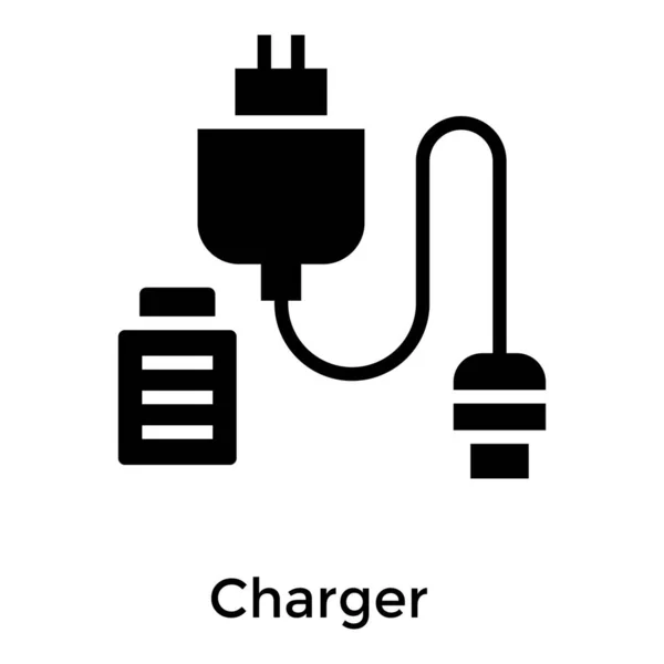 固体充電ケーブルベクトル設計 — ストックベクタ