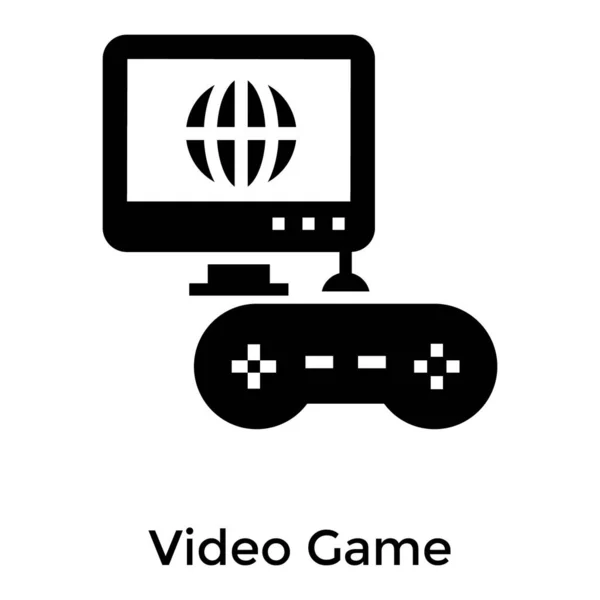 Vetor Vídeo Game Design Sólido — Vetor de Stock