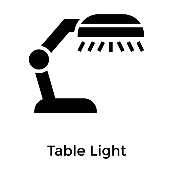 Lámpara Mesa Vector Diseño Sólido — Archivo Imágenes Vectoriales