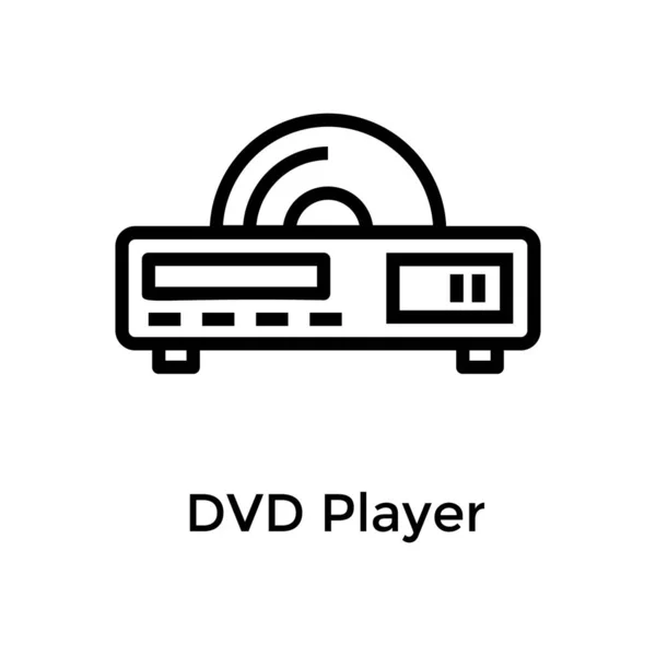 Dvd Player Vector Line Design — Stock Vector