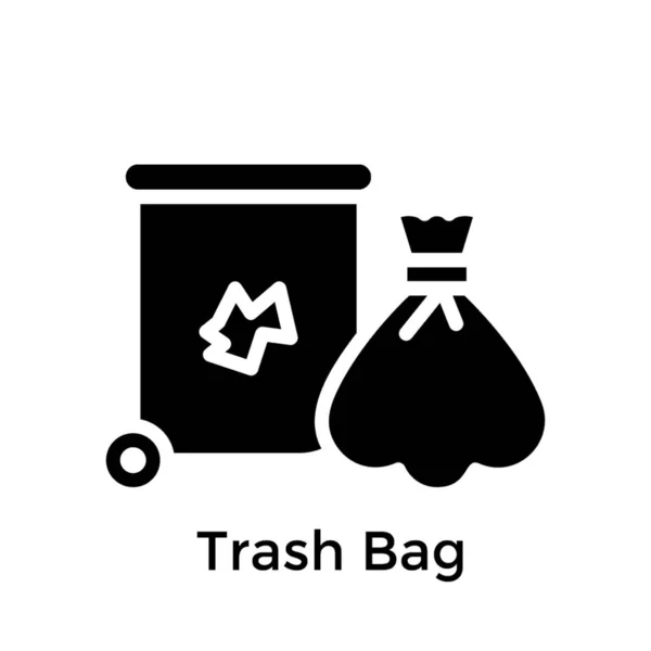 Trash Container Bag Icon Design — Stock Vector