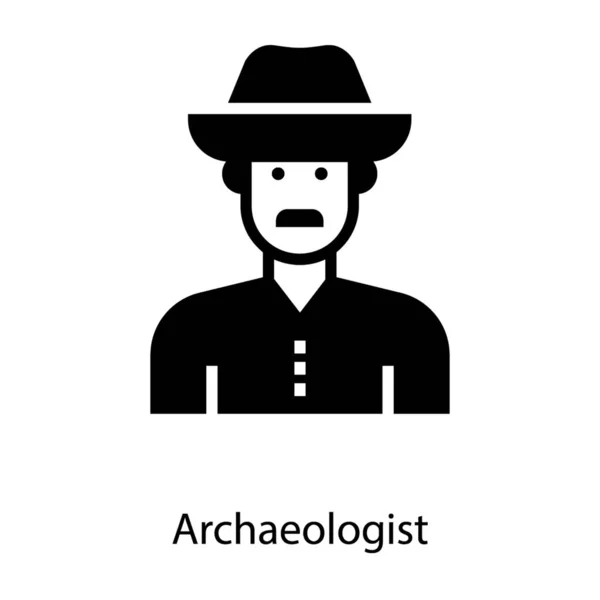 Sağlam Tasarımda Arkeolog Simgesi — Stok Vektör