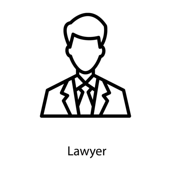 Ikona Prawnik Linii Projektowej Wektor — Wektor stockowy