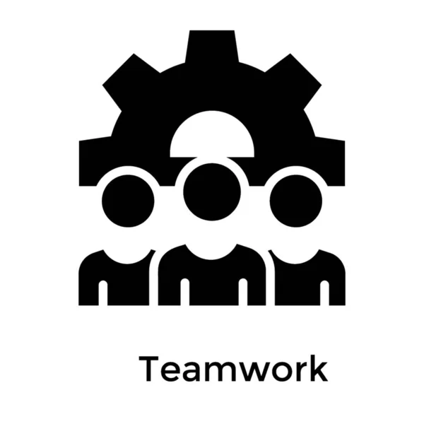 Ikone Des Teammanagements Gefüllten Design — Stockvektor