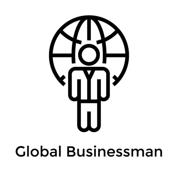 Design Der Globalen Business Ikone — Stockvektor