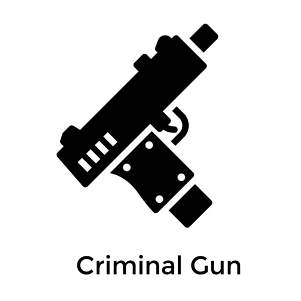 Vettore Pistole Criminali Dal Design Solido — Vettoriale Stock