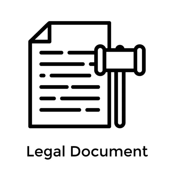 Vecteur Documents Juridiques Dans Conception Linéaire — Image vectorielle