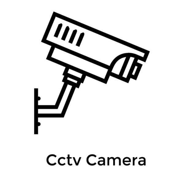 Cámara Seguridad Cctv Línea Diseño — Archivo Imágenes Vectoriales