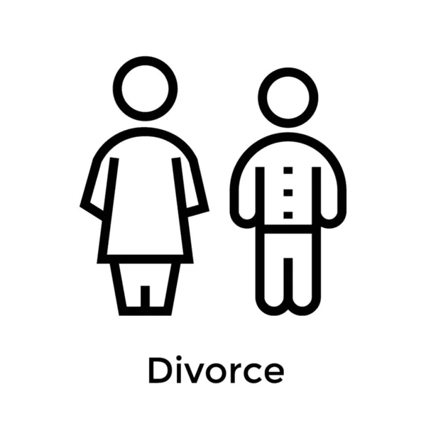 Divorzio Persone Vettore Nel Design Linea — Vettoriale Stock